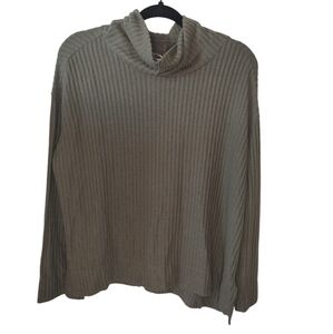 Maeve by Anthropologie Olive Green Cowl Neck Shirt